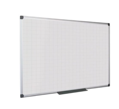 Bi-Office Maya Magnetic Whiteboard Gridded 1200x900mm 